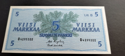 5mk 1963 Litt.B, KAR-Koi, O-sarjaa, KL 9-10