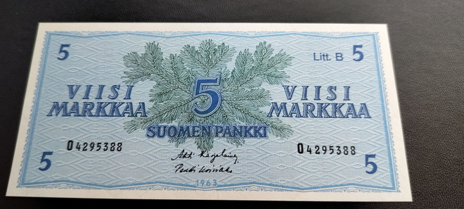 5mk 1963 Litt.B, KAR-Koi, O-sarjaa, KL 9-10