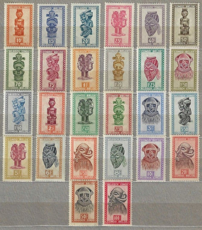 (S0229) BELGIAN CONGO, 1947-1950 (Carved Figures and Masks)