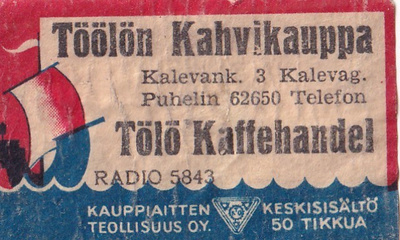 Helsinki, Töölön kahvikauppa , Radio 5843, b509