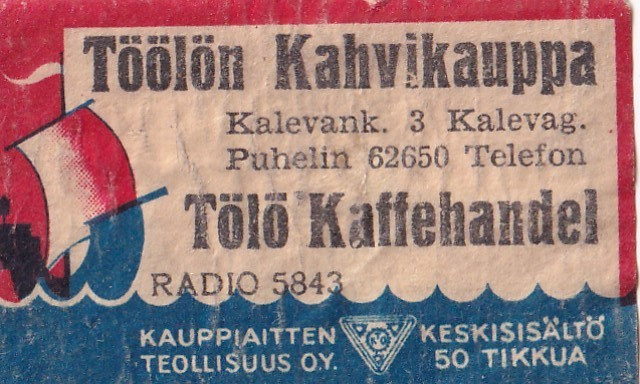 Helsinki, Töölön kahvikauppa , Radio 5843, b509