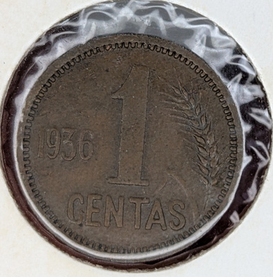 Liettua 1 Centas 1936