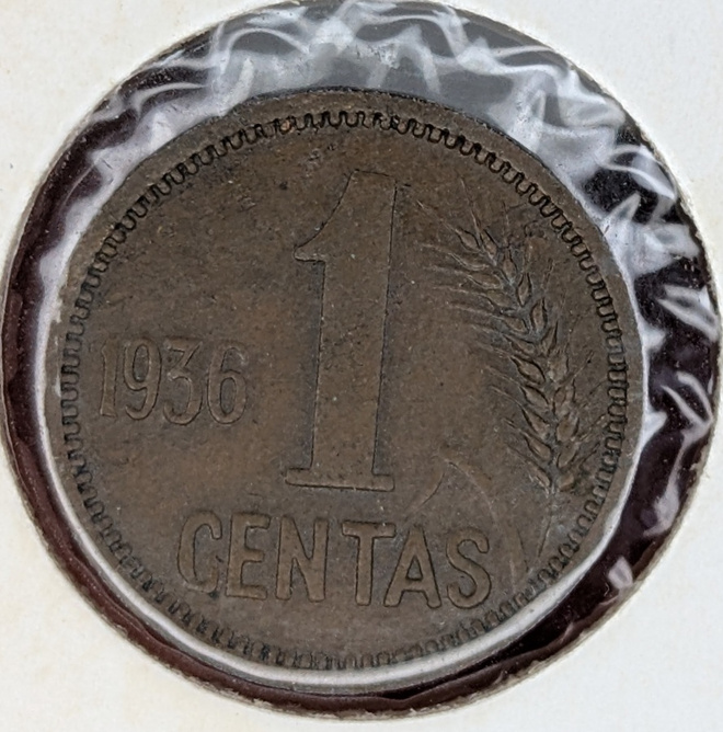 Liettua 1 Centas 1936