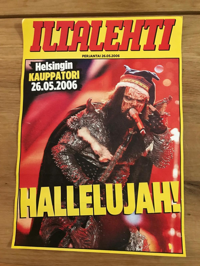 Lordi Iltalehti lööppi 26.5.2006 HALLELUJAH!