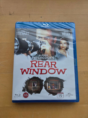 HITCHCOCK . BLU RAY . TAKAIKKUNA .AVAAMATONSTEWART . KELLY .