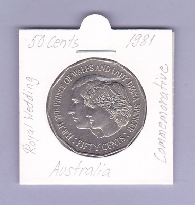 Australia 50 Cents v.1981 KM#72 Comm. Lady Diana