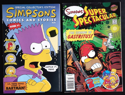 Simpsons (kaksi englanninkielistä lehteä + juliste)