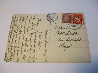 1932 Bromarf nroleimakortti Hankoon