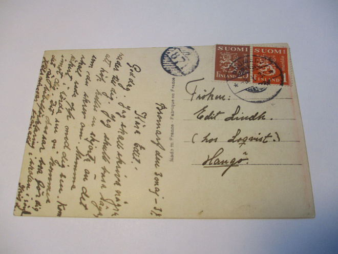 1932 Bromarf nroleimakortti Hankoon
