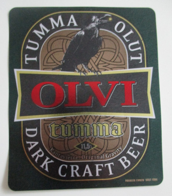 VANHA OLUT ETIKETTI - OLVI TUMMA OLUT (K26-37)