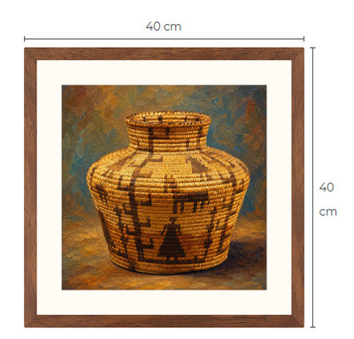 Uusi Intiaani art print kehystetty 40 cm x 40 cm