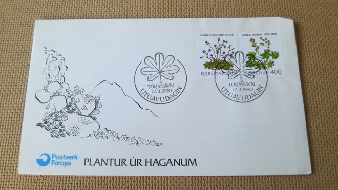 FDC Fär-saaret 1980: Kukkia