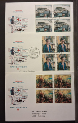 Färsaaret - Fa - 120 - 121 neliö sarja FDC - 1986