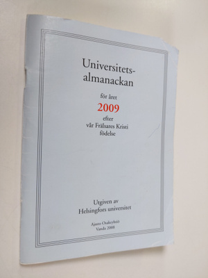 Universitets almanackan för året 2009 efter vår Frälsares...