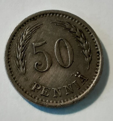 50 pennin 1937 kolikko