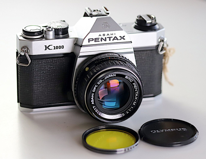 Filmikamera Pentax K1000 + SMC Pentax-M 1,7/50