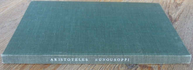 Aristoteles: Runousoppi, Otava 1977. 71 s.