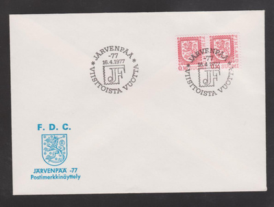FDC 1977 Yleismerkki leijona 0,30 mk