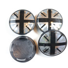 Mini vannekeskiöt – Kromi-musta-harmaa – 54mm (4kpl sarja) - pikkukuva 3