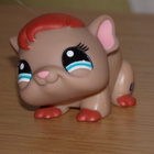 LITTLEST PET SHOP puna-ruskea kookas MARSU #1193 - pikkukuva 1