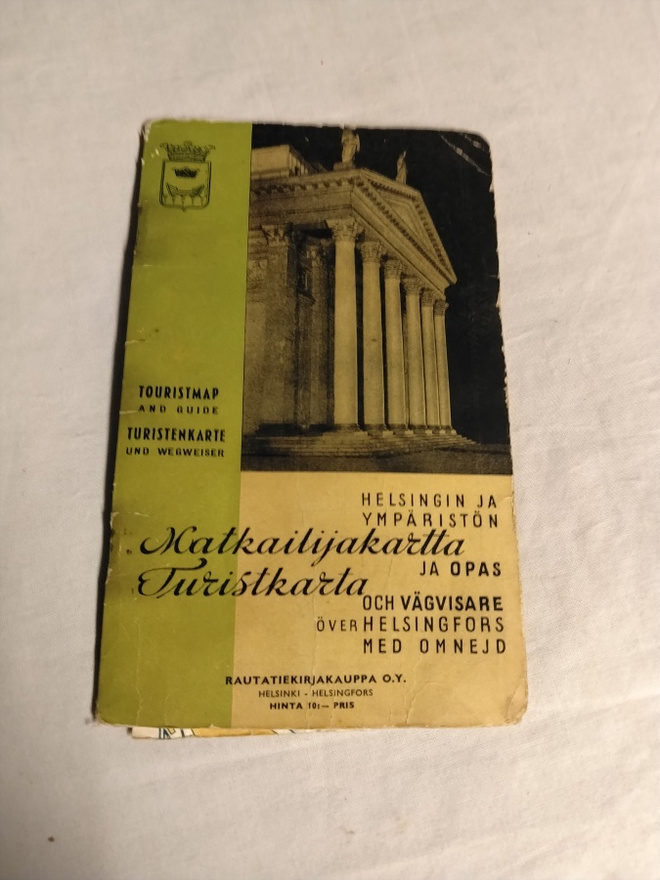 helsingin matkailuopas ja kartta v1938