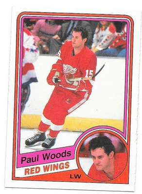 1984-85 OPC #66 Paul Woods Detroit Red Wings