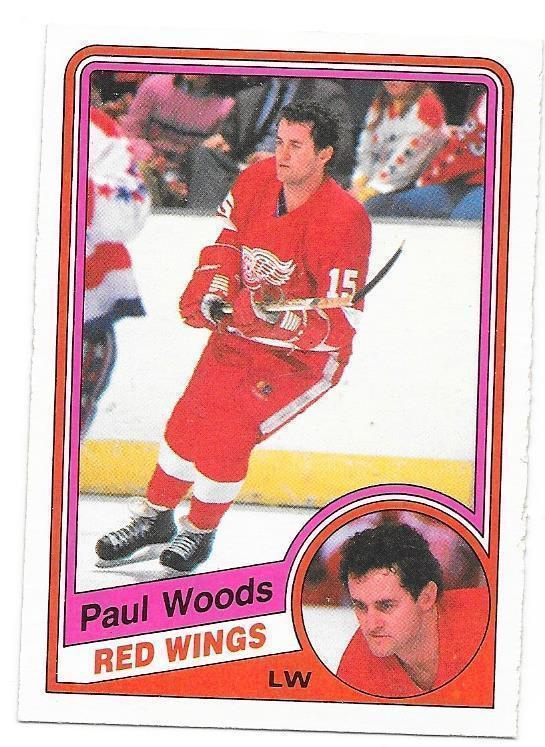 1984-85 OPC #66 Paul Woods Detroit Red Wings