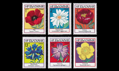 Bulgaria 2234-9 ** Luonnonkukkia (1973)