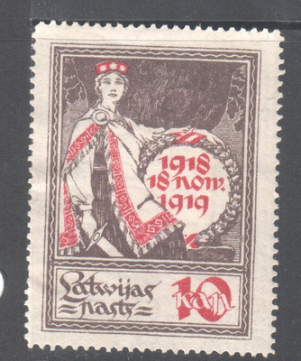 Latvia 1919 Mi 22 (suuri koko)