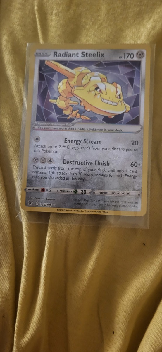 Radiant Steelix 124/196 - Lost Origin holo rare card