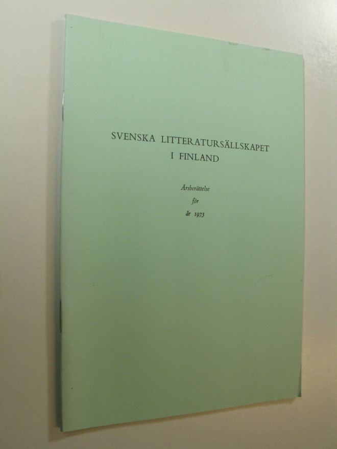Svenska litteratursällskapet i Finland, Årsberättelse för...