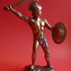 Figuuri soturi Kreikka Leonidas korkeus 18cm metallia - pikkukuva 1