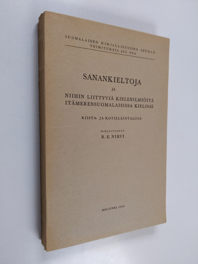R. E. Nirvi : Sanankieltoja ja niihin liittyviä kielenilm...