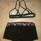 Finnwear -bikinit ylä-& alaosa 158 cm/ S musta kuviolla - pikkukuva 2