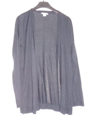 H&M tummansininen trikootakki S