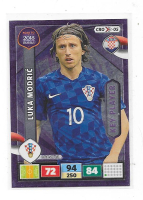 2018 Panini Adrenalyn RTWC KEY PLAYER Luka Modric , Croatia