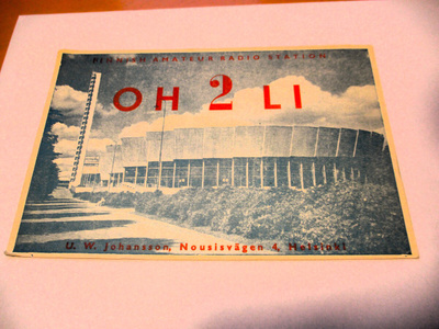 Helsinki stadion radioamatöörikortti *