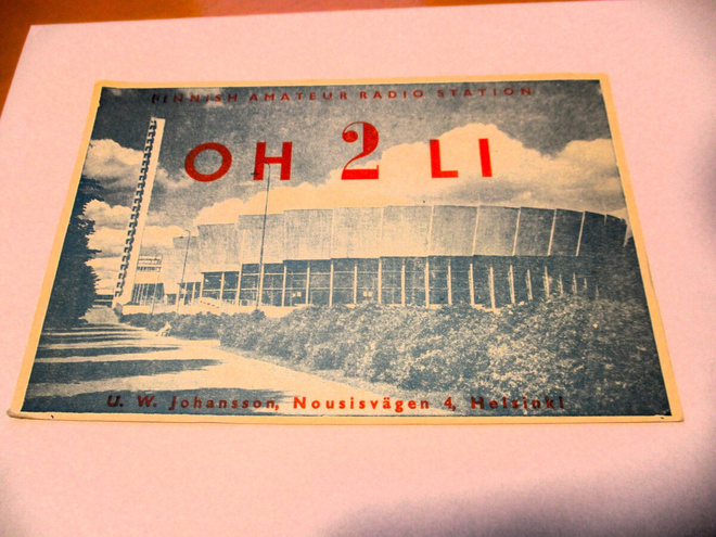 Helsinki stadion radioamatöörikortti *