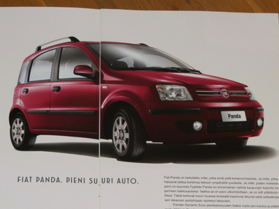 2011 Fiat Panda esite - KUIN UUSI - suomalainen