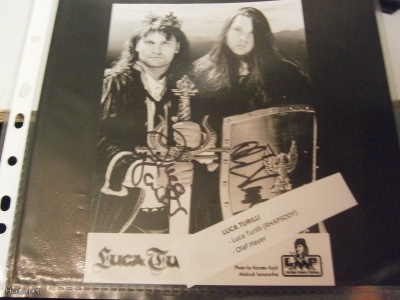 LUCA TURILLI B/W PROMOKUVA KAHDELLA NIMMARILLA