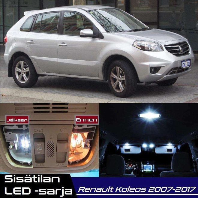 Renault Koleos I Sisätilan LED-sarja 11-osainen