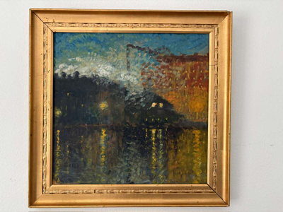 Impressionistinen öljyvärimaalaus 1910-luvulta