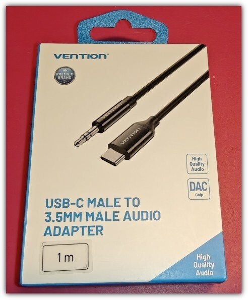 ?? USB-C - 3.5mm uros DAC audiokaapeli HiFi / 1m #30888