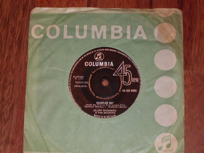 7" CLIFF RICHARD - bachelor boy - single -62 rock & roll EX-