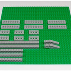 Vintage LEGO Technic: 93 x Vaaleanharmaa palikka & levy - pikkukuva 3