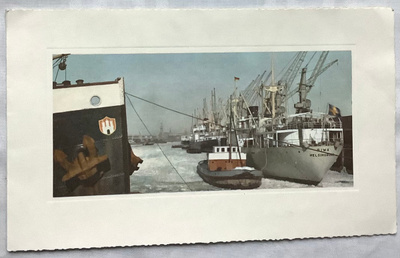 Hamburg Hafen Saksa laiva Siwa Heksingborg kortti