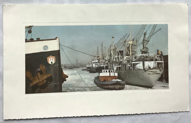 Hamburg Hafen Saksa laiva Siwa Heksingborg kortti
