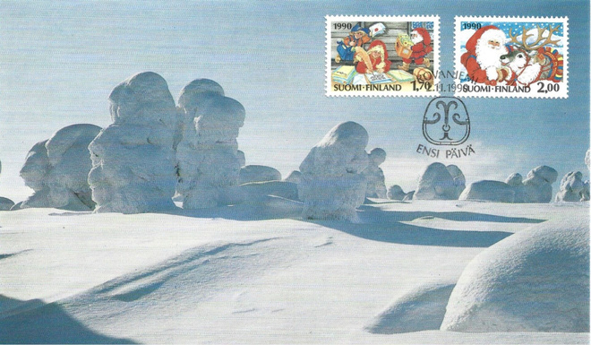 Suomi 1990, joulupostimerkit