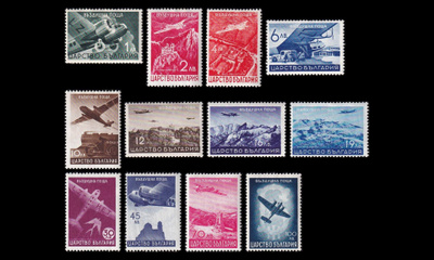 Bulgaria 377-88 ** Lentokoneet ja maisemat (1940)