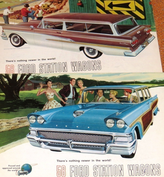 1958 Ford USA farmarit PRESTIGE esite - 20 siv -  KUIN UUSI